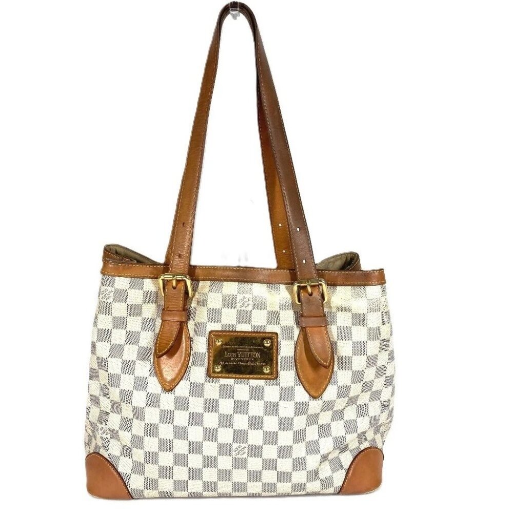 LOUIS VUITTON N51206 Damier Azur Hampstead MM Tote Bag Shoulder Bag